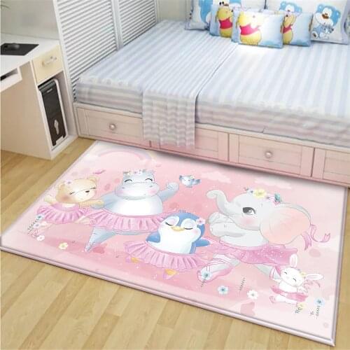 Fashion Children Carpet Non-Slip Children Safety Flannel Carpet Funny Animal Daquan Carpet Baby Hand Print Carpet Baby Play Mat