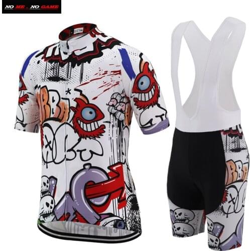 2020 New summer men Graffiti Skull cycling jersey Quick Dry short sleeve cycling clothing Cool bike wear clothes