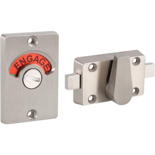 Public Restroom Indicator Privacy Door Lock Bathroom Toilet Vacant Engaged Bolt Door Lock Zinc Alloy Indicating Latch Lock