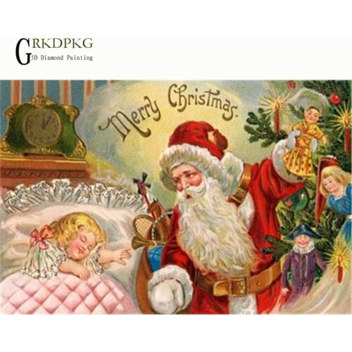 Santa Claus gift 5d diy diamond painting full square diamond embroidery Cross stitch pictures of rhinestones Wedding decoration