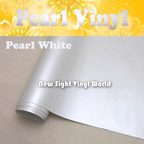 Premium Satin Pearl White Vinyl Wrap White Satin Pearl Vinyl Film Air Free Bubble Car Wrapping Foil