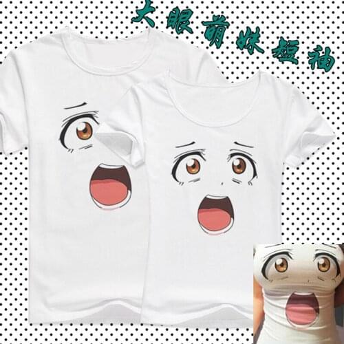 LoveLive T-shirt Attractive Women T Shirt Anime Big Eye Love Live Cotton Tshirt Fashion Clothing Men Women Tees
