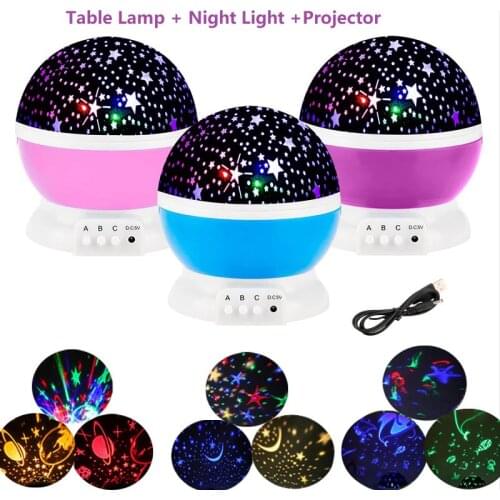 Starry Sky Projector Star Moon Galaxy Night Light Children Gift Rotating Light Lamp For Baby Bedroom Snowflower/Universe Effects