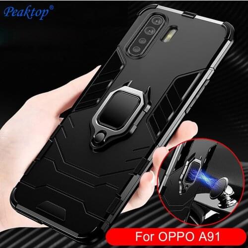 Shockproof Armor Case for OPPO A91 A31 A8 F15 A5 A9 2020 Ring Stand Phone Cover for Realme X50 Reno 3 Pro 2Z 2F Find X2