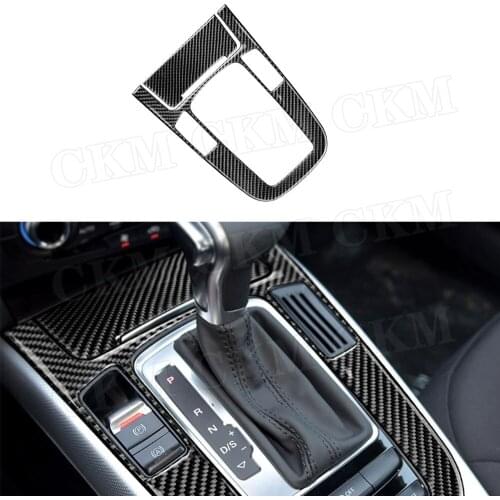 Carbon Fiber Central Console Gear Shift Panel Trim Frame Cover Stickers For Audi A4 A5 2009-2016 Q5 2010-2018