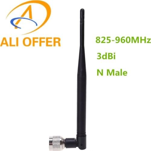 Free Shipping 3dBi GSM Rubber Antenna for 800/900MHz CDMA GSM Mobile Signal Booster Repeater,N Male Sticker Antenna Whip Antenna
