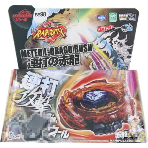 Ultimate Meteo L-Drago Rush Red Spinning Top STARTER SET w/ Launcher & Ripcord