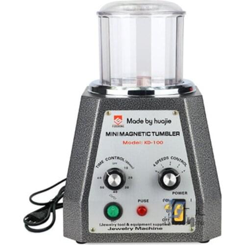 Rotary Magnetic Polishing Machine Remove Metal Jewelry Burrs Clean metal surface Jewelry Polisher Tumbler Jewelry