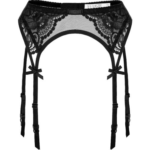 Varsmiss ladies sexy lace transparent yarn high quality suspenders womens underwear sexy garter belt red color