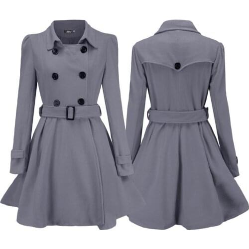 Turn-down Collor Pleated Sashes Solid Color Womens Coats New Ladies Parka Winter Fashion Long Sleeve Causal Belt Coat