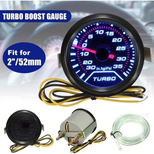 12V Universal 52mm 2" LED Car Boost/Vacuum/ Turbo Boost Pressure Gauge Meter Dials Psi Car Auto Instrumentation Accessories