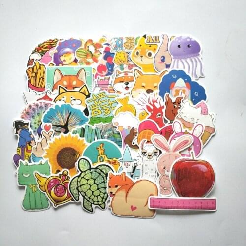 2021 cartoon fresh 40Pcs/Lot waterproof cute cartoons For Luggage Laptop Bike Motorcycle Phone Car Case Decal Sticker