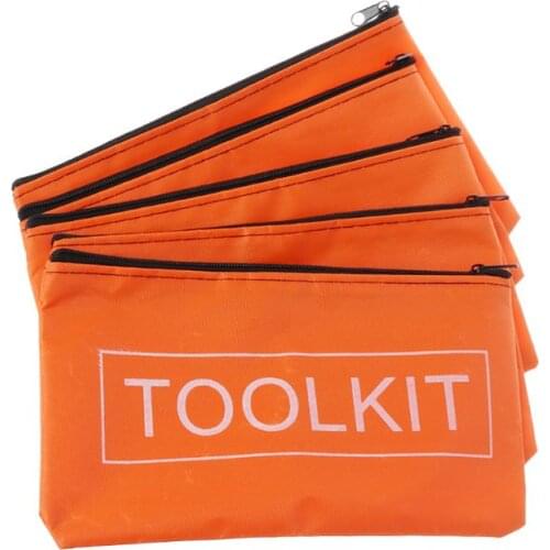 Q81C 5pcs Zipper Storage Bags Waterproof Oxford Cloth Tool Bag Hardware Toolkits