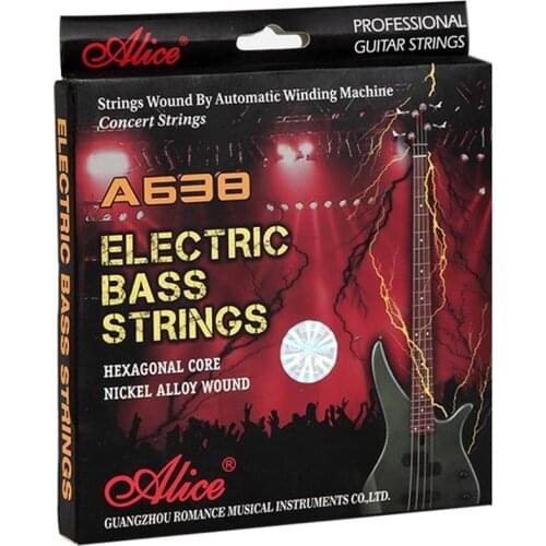 Alice A638 electric bass strings nickelsteel light electric bass string Hexagonal Core Nickel Alloy Wound 045-105 inch