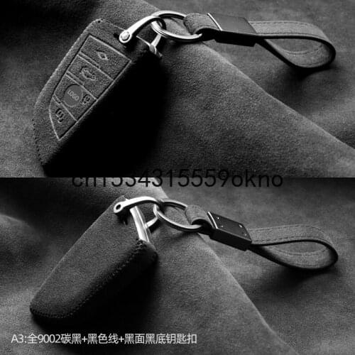Key Bag For BMW 1 3 5 7 Series X1 X3 X5 X6 Key Case Cover Ring Alcantara Accessories