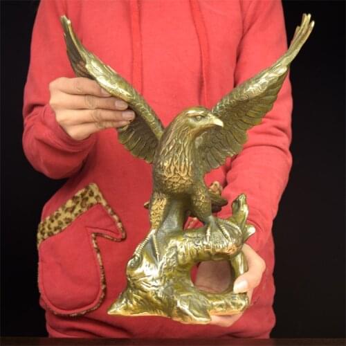 Decoration art craft Pure brass ornaments large art eagle crafts antique copper realize the ambition to do the old