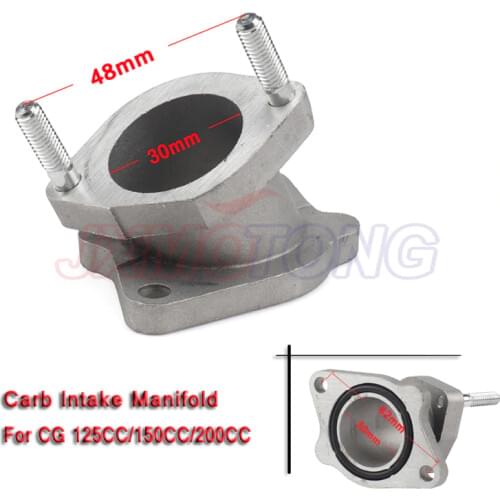30mm Carburetor Carb Intake Manifold Boots For CG 125CC/150CC/200CC ATVS quads dirt bikes go karts Dune buggy Aluminum