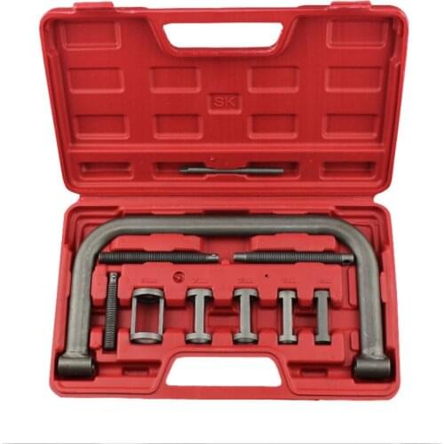 Valve Spring Compressor Remove Install Tool Automotive Cylinder Head C Clamp Service Set Automatic Compression Spring with Case