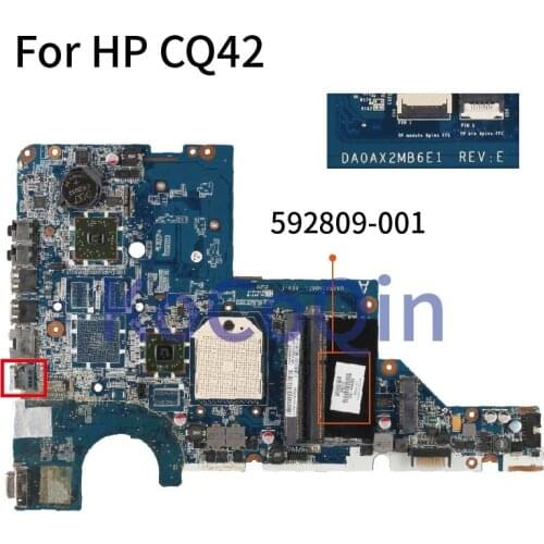 KoCoQin laptop Motherboard 592809-001 592809-501 For HP Presario G42 G62 CQ42 CQ62 DAOAX2MB6E1 Mainboard