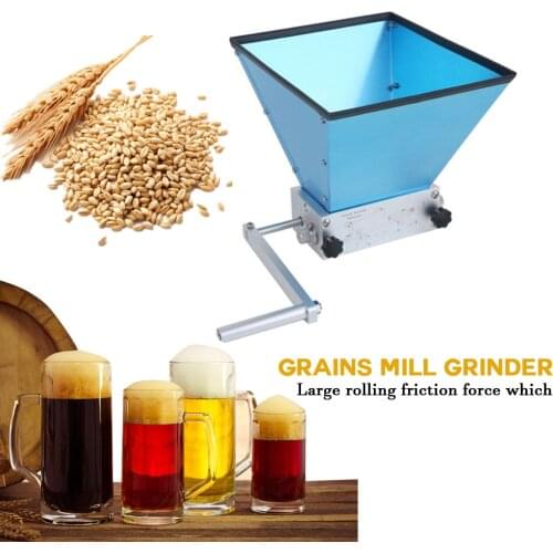 Stainless Steel Grains Mill Grinder Food Processors Manual Malt Corn Grain Crusher 2 Rollers Home Food Grinder