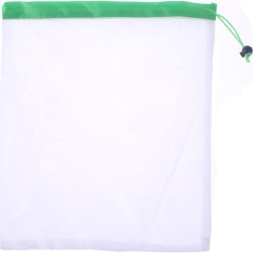 1Pcs/3Pcs/5Pcs Reusable Mesh Produce Bags Washable Eco Friendly Bags for Grocery Storage Fruit Vegetable Tote Shopping Bag