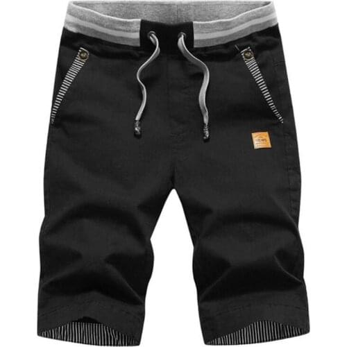 MXMA Mens Summer Cotton Linen Casual Shorts Elastic Drawstring Waist Classic Loose Fit Solid Color Beach Pants with Pockets