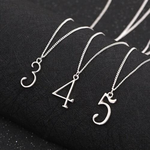 10 Digital Roman Arabic Numeral Sign time chain Necklace Numbers name symbol Logo Necklace Family Friend Birthday date Jewelry