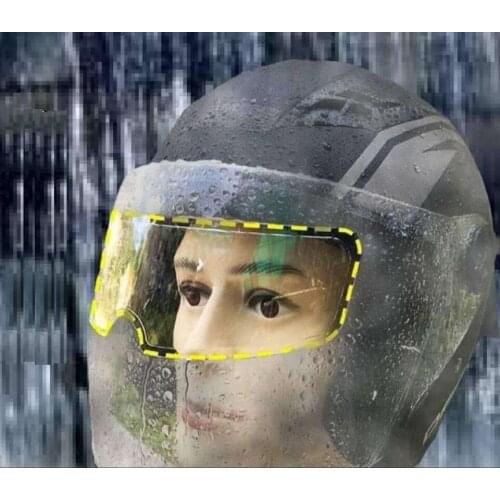 2 IN 1 Motorcycle Helmet Anti Fogging Paste Color Changing Anti Fog Film Suitable for Universal Full Helmet Rain and Fog Film