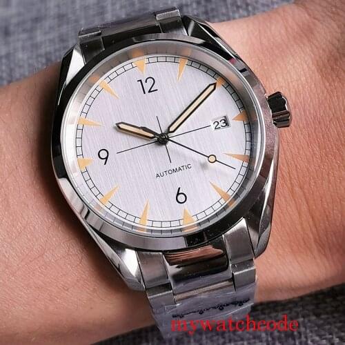 Sapphire Glass NH35 Automatic Men Watch40mm Bliger Date Indicator Black/Blue/White/Green Dial Stainless Steel Bracelet