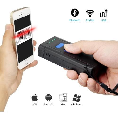1D Bluetooth Barcode Scanner,1D CCD Portable Bluetooth Wireless USB Wired 3 in 1 Barcode Scanner with 16M Memory