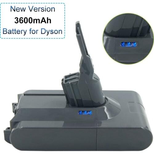 SV10 Battery 21.6V 3600mAh Li-ion Replacement Battery for Dyson Vacuum Cleaner V8 Absolute V8 Fluffy V8 animal V8 AnimalPro