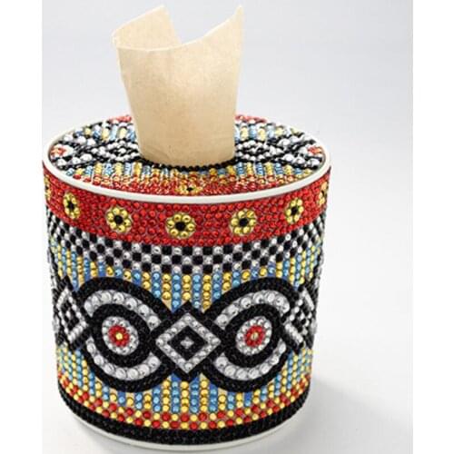 Special Shape Diamond Painting DIY Roll Tissue Box Cross Stitch Cut Storage Box Jewelry Box 3D Cartoon Diamond Cross Stitch
