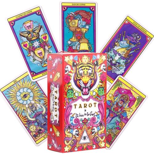 New Arrival Tarot of The God of The Three Cards Tarot Cards Traditional Chinese Style Tiger Lion and Dragon Elements