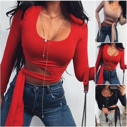 Women T-shirt Long Sleeve Top Ladies Bodycon Casual T Shirt Sexy Ladies Shirt Womens Clothing Party Clothes Women Tee Shirts