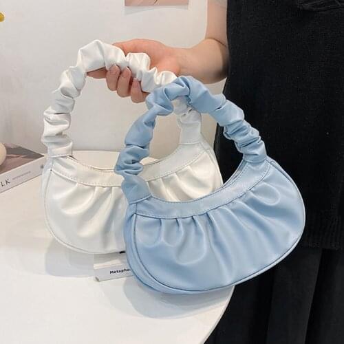 Women Trendy Clouds Handbags and Purses Simple Shoulder Bag Armpit Bag for Female Underarm ins Style Summer Treval Small Totes
