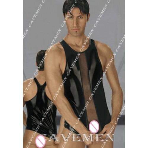 Leatherwear Hollow Perspective2431*sexy T-Back G-String Brief Underwear Triangle Trousers Suit Jacket boxer free shipping