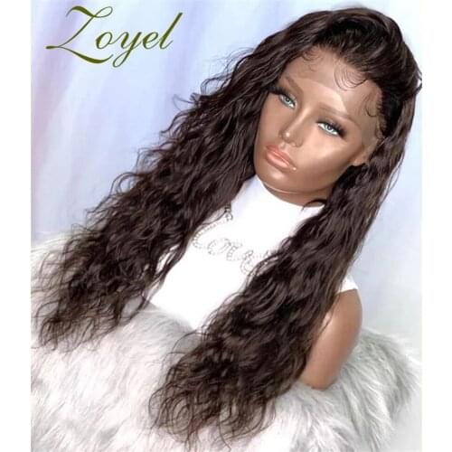 Zoyel Long Curly Lace Wigs with Baby Hair for Women kinky Curly Hair Synthetic Lace Front Wigs Heat Resistant Fiber Natural