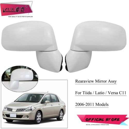 ZUK 2PCS For Nissan Tiida Latio Versa C11 2005 2006 2007 2008 2009 2010 2011 Exterior Rearview Mirror Assy 5-PINS With Heated