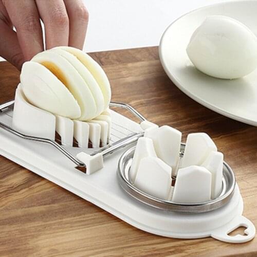 1Pcs Multifunctional Egg Cutter Stainless Steel Egg Slicer Cutter Mold Flower-Shape Luncheon Meat Cutter Kitchen Cooking Gadgets