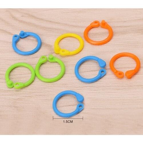 100Pcs Colorful Knitting Stitch Markers Crochet Locking Tool Craft Ring Marker