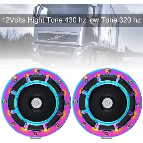 2pcs Universal Super Loud Car Horn Sound 139DB Blast Tone Grill Mount Auto Horn 12V Electric Horn for Car