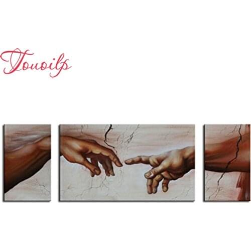 3pcs full Diamond Embroidery Diy 5d Creation of Adam Diamond Painting cross stitch 3D Diamond Mosaic Home Decoration Wall Sticker art