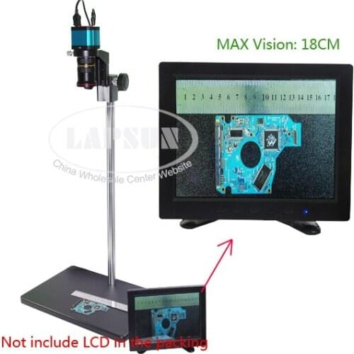 40mm-180mm Wide Field Lens + 14MP HD Industrial Lab Microscope Camera HDMI USB Output Video Recorder FOR Industrial