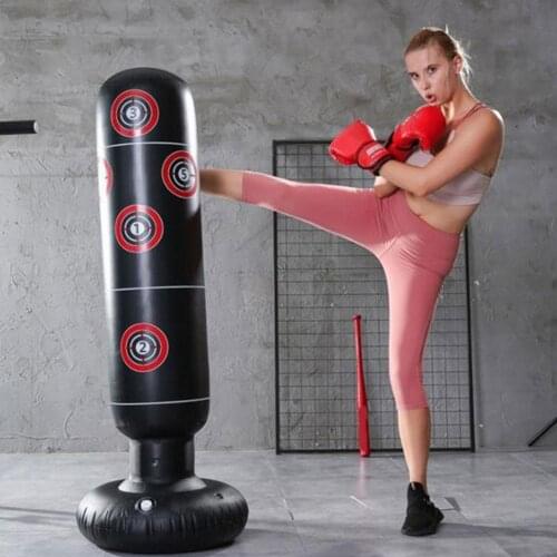 Punching Bag Inflatable Boxing Bag Training Pressure Relief Exercise Water Base Standing Sandbag Sack Building Equipment