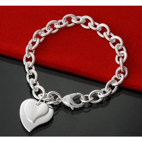 N925 sterling silver color bracelets, wholesale fashion jewelry bracelet fashion geometric shape bracelet bracelet HB0467