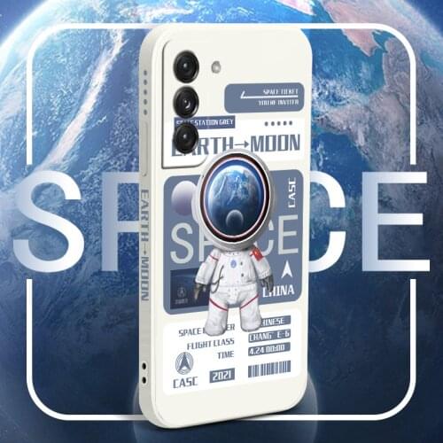 Voyage Astronaut Phone Case For Samsung Galaxy S21 S20 FE S10 Note 20 10 Ultra Plus A72 A52 A42 A32 A71 A51 A41 A31 A21S Cover
