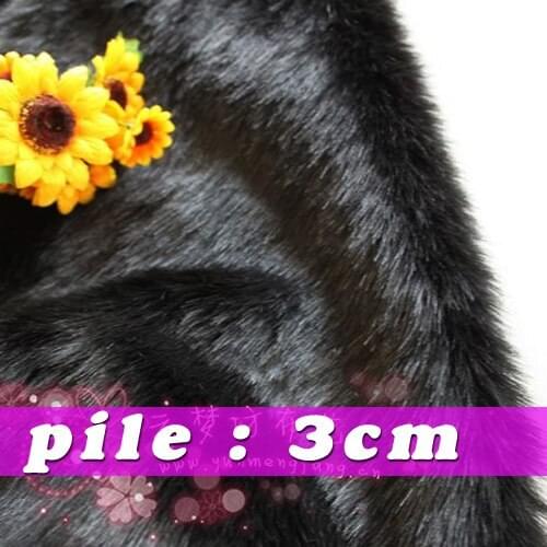 Black Solid Shaggy Faux Fur Fabric (long Pile fur) Costumes Cosplay Backdrops 36"x60" Sold By The Yard Free Shipping