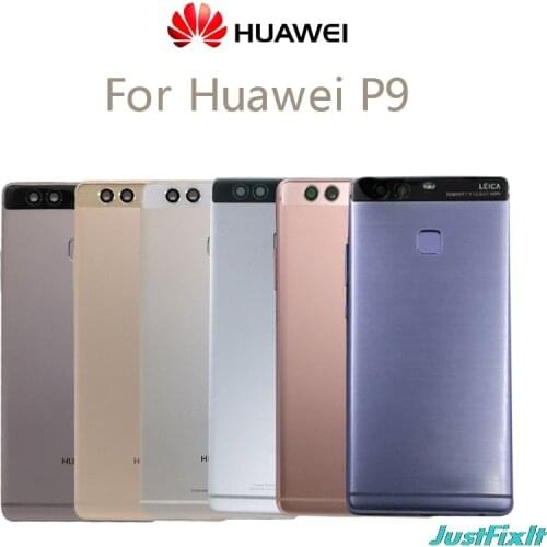 For Huawei P9 EVA-L09 EVA-L19 EVA-AL00 Original Housing Battery Cover Door Rear Chassis Frame Back+Fingerprint Sensor Flex Cable