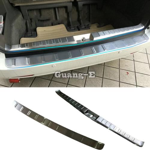 Top For Toyota Sienna 2015 2016 2017 External Rear Bumper Trunk Protect Trim Car Cover Detector Stainless Steel Plate Pedal 1pcs