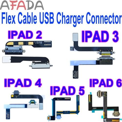 USB Charging Dock For iPad 2 3 4 5 6 Air 1 2 Mini 1 2 3 4 Charger Charging Port Dock USB Connector Data Flex Cable Replacement